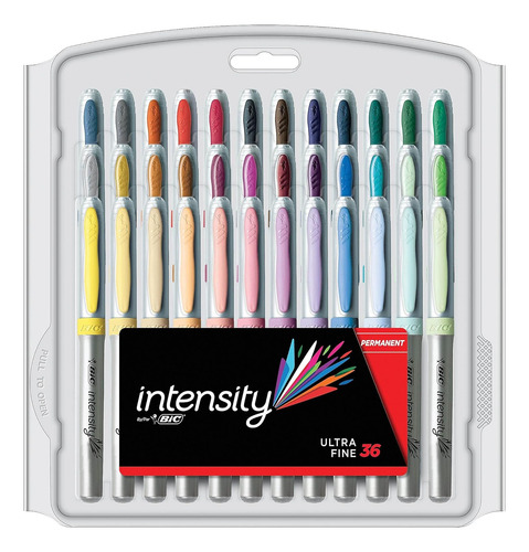 Marcadores Permanentes Bic Intensity De Punta Ultrafina, Jue