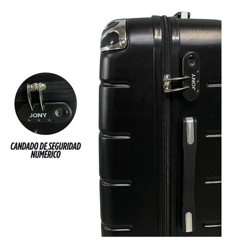 Set De Maletas 20 Y 18 Pulgadas Carry On Ligeras Con Ruedas Negro Rayas