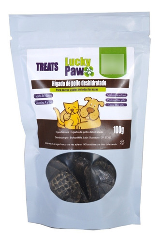 Premios Perro. Lucky Paw Hígado De Pollo Deshidratado/4 Pack