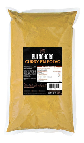 Curry Curri En Polvo Especia Sazonador Importado 500g