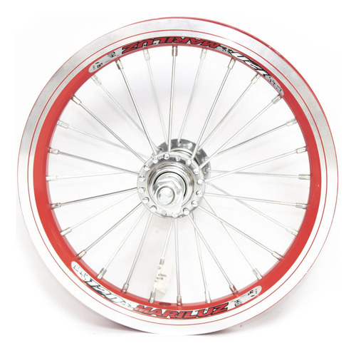 Rueda Para Bicicleta R12 28h Aluminio Rojo Front Bicimex