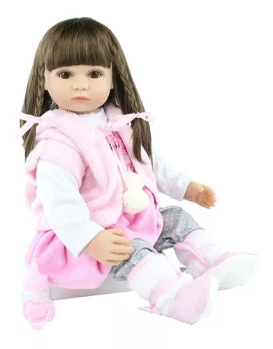 Compre Bzdoll 60 cm silicone macio bebê reborn boneca pano corpo