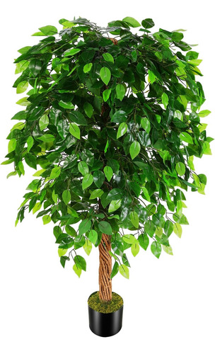 Árbol Artificial De Seda De Ficus De 5 Pies (60 Pulgadas) Co