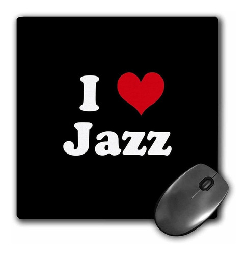 3drose Llc 8 x 8 x 0.25 inches I Love Jazz Mouse Pad (mp 