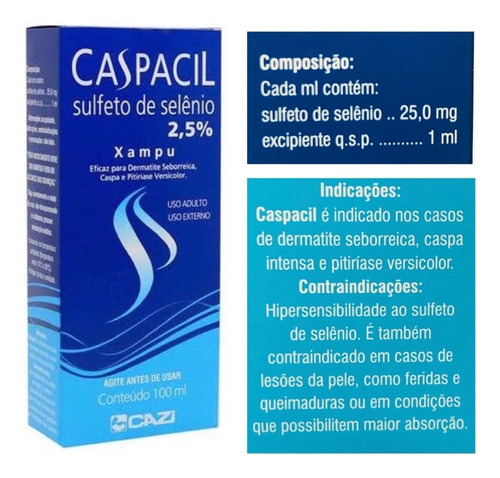 Kit 6 Caspacil Anticaspa Xampu 100ml - Cazi