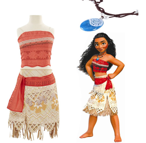 Vestido De Cosplay De Moana Para Niñas, Trajes Elegantes Par