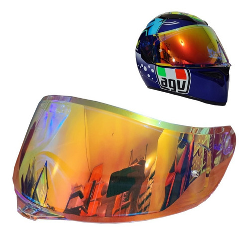 Visor Translúcido Casco Agv K1 K3 Sv K5 Tipo Pista Corsa