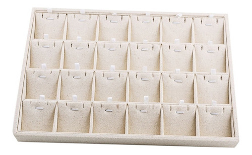 Imagen 7 de 7 de Caja Para Porta Anillos Bandeja De 24 Rejillas Para Collares