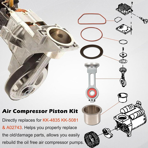 Juego De Pistón Para Compresor De Aire Kk-4835, Biela De