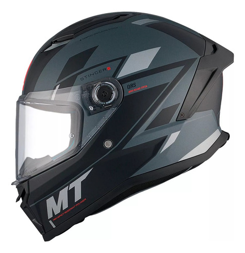 Casco Moto Integral Mt Stinger 2 Zivze C2 Gris El Rutero 