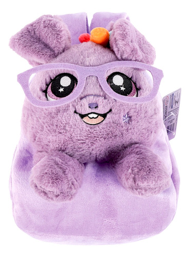 Mochila Pelucia Lenvanta As Orelhinhas Polibrinq Bo01 Cor Roxo