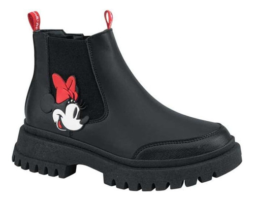 Botin Chelsea Suela Track Parche De Minnie Mouse