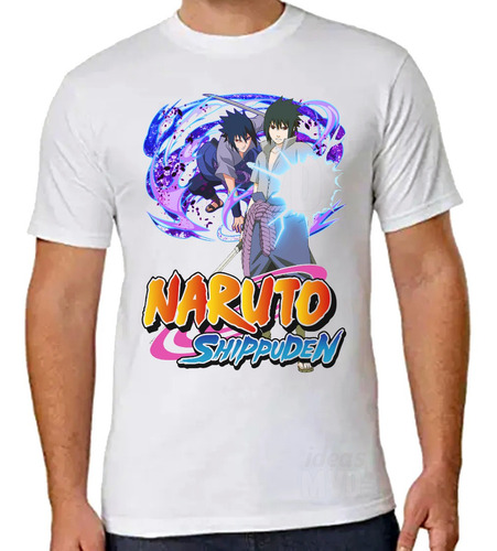 Remera Naruto Sasuke Uchia 03 (blanca) Ideas Mvd