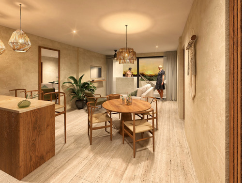 Departamento En Pre-venta En Hama Beach Condo , Mahahual.