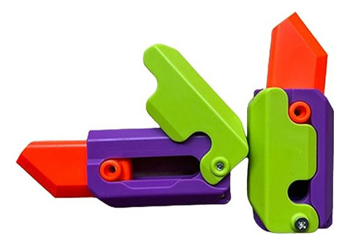 Juguete Fidget Con Cuchillo De Gravedad Impreso En 3d Color 2pcs Purple