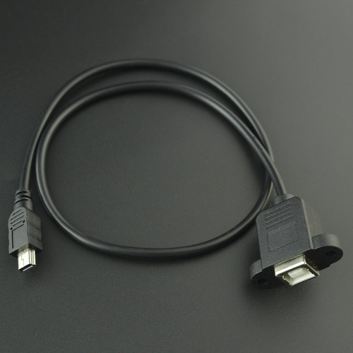 Cable Mini Usb Macho A Usb Tipo B Hembra 50 Cm