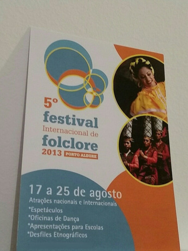 Flyer 5 Festival Internacional De Folclore 2013 Porto Alegre