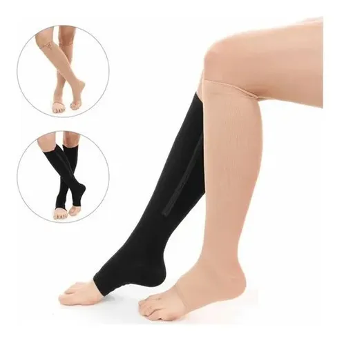 Media Compresion Anti Varices Circulacion Cremallera Conpres