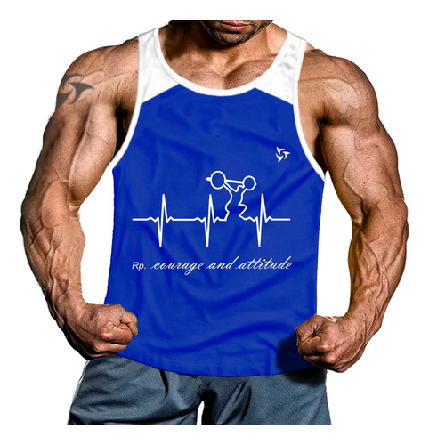 Musculosa Entrenamiento Anatomica Flex Courage Blue Genetic