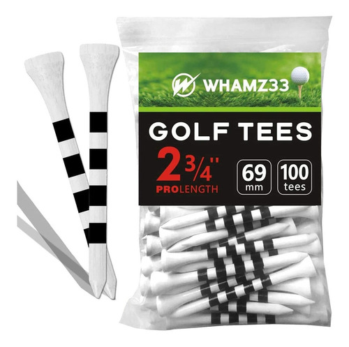 Tees Whamz33 W De Golf Profesionales 100 Unidades Blanco