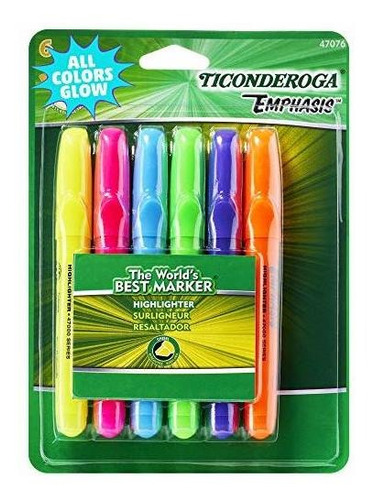 Ticonderoga Énfasis Fluorescentes Rotuladores, Escritorio, E