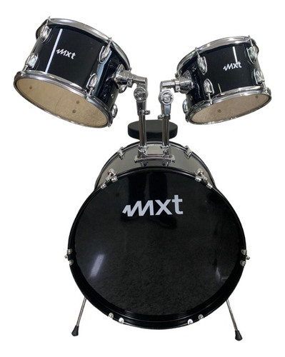 Bateria Acústica Completa Mxt M-B120P Cor Preto