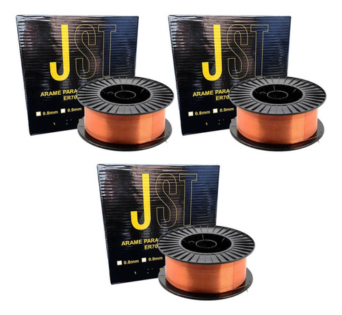 Kit Com 3 Arame Mig Diâmetro - 0,80mm - 15kg - Jst