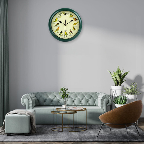 Reloj De Pared De 10 Pulgadas Con Pájaros Cantores Xl