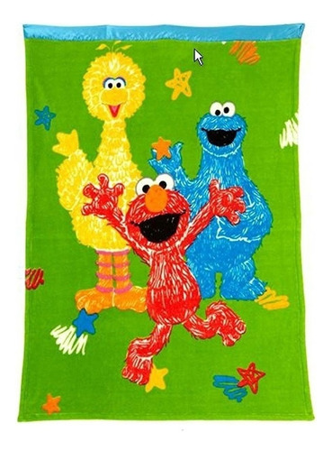 Manta Para Bebé Sesame Street Tbup4360 Color Monstruo Galleta 