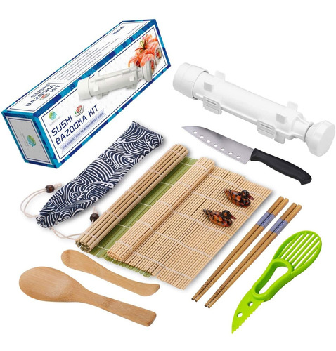 Kit Para Hacer Sushi Todo En Uno Con Esterillas De Bambu, Pa