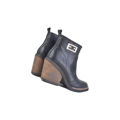 Botas Botinetas Texanas De Mujer De Cuero Georgi - Ferraro