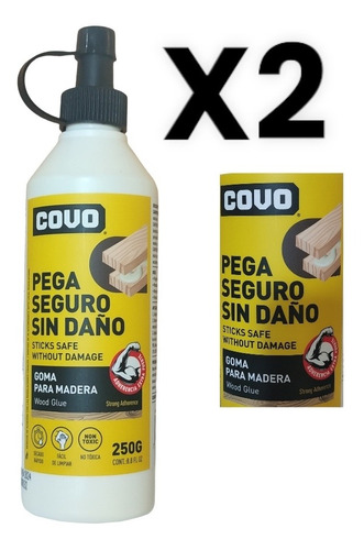 Pega Cola Blanco 250 Gr Extra Fuerte Covo X2 Potes 