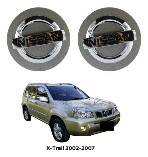 Tapón Rines De Lujo 2pz X-trail 2006 Nissan