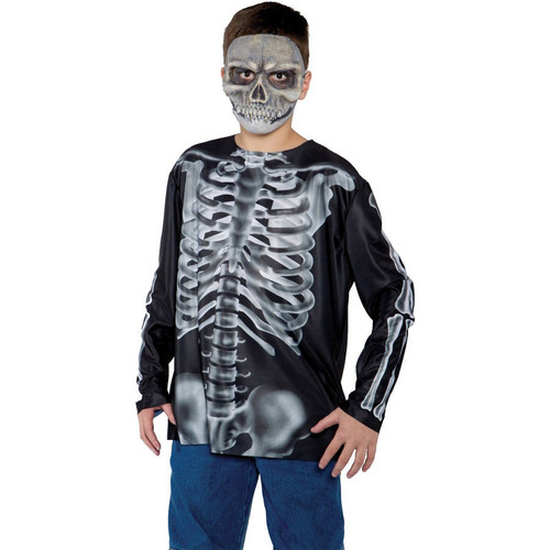 Disfraz Para Niño X-ray Camiseta Talla M 6-8 Halloween