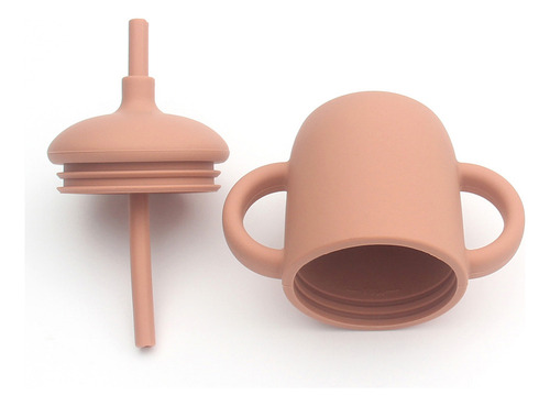 Bx Vasos De Silicona 2 En 1 Para Bebés Con Pajita Y Tapa