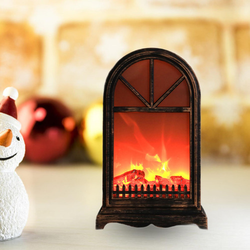 Efecto De Llama De Leña Ardiendo Realista Para Navidad En