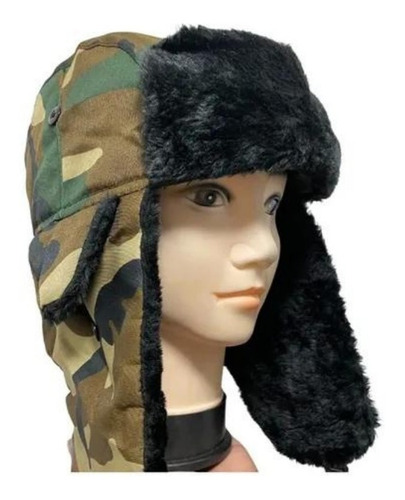 Gorro Ruso Cálido De Lona Invierno  Aviador Militar Adulto