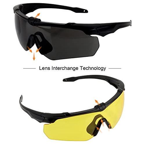 Gafas Tácticas 3 Intercambiables, Protección Uv400 ...