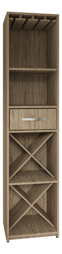 Mueble Cantina Para El Hogar Playcon Cava Malbec Color Roble Touch