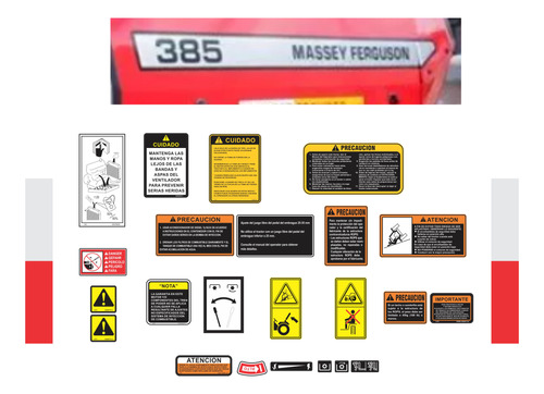 Calcomanías Para Tractor Agrícola Mf 240 4wd En Español