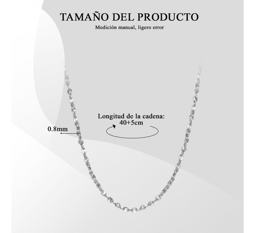 Collar Plata 925 Cadena Joyería Regalo Para Mujer Moda