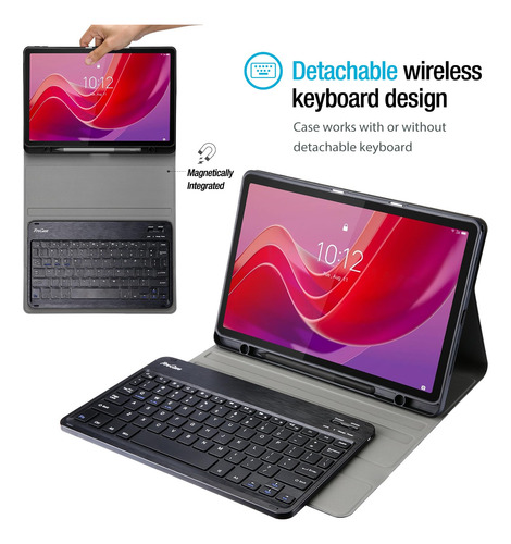 Funda Con Teclado Para Lenovo Tab M11/tab K11 Negro