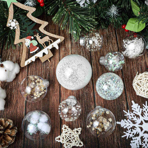 Paquete De Adornos Para Arbol De Navidad Color Blanco 8 Pcs