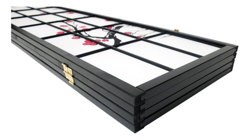 Separador De Ambiente De 4 Paneles Negro 18m X 18m