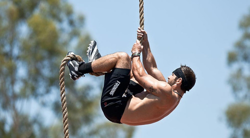Soga Para Trepar Funcional Yute 38 Mm X 4,5 Mts Rope Climb Color Marrón Claro