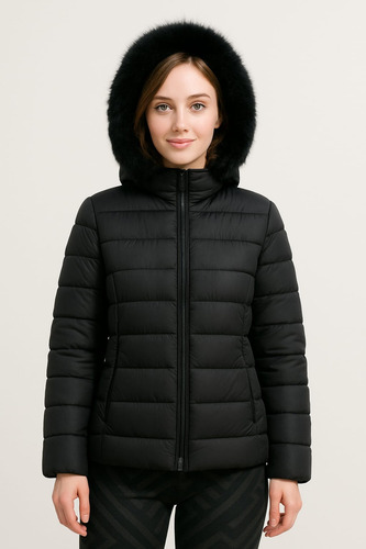 Campera Puffer Mujer Con Peluche