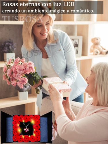 Hi, Caixa Requintada De Rosas Vermelhas Eternal Flower Com