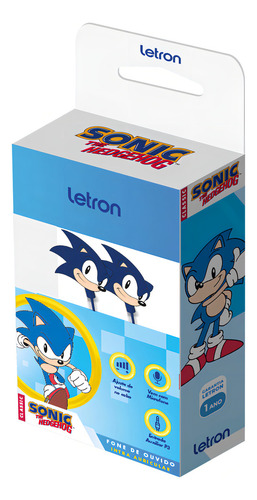 Fone De Ouvido Sonic Intra Auricular C/ Fio 1.2m E Microfone Cor Azul