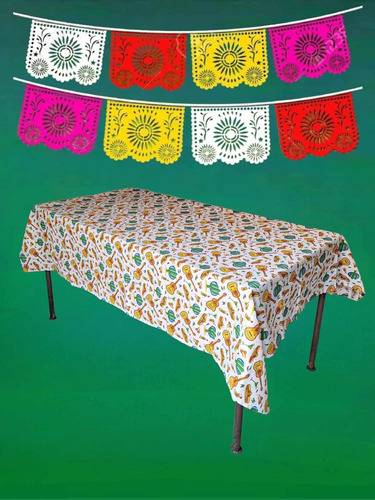 Mantel Rectangular Tricolor Viva México Septiembre 2mx 1.5m 