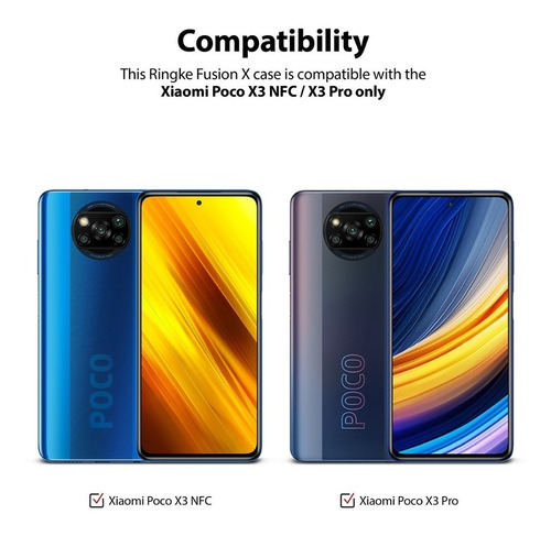 Imagen 2 de 4 de Funda Para Xiaomi Poco X3 Nfc & Poco X3 Pro Ringke Fusion X